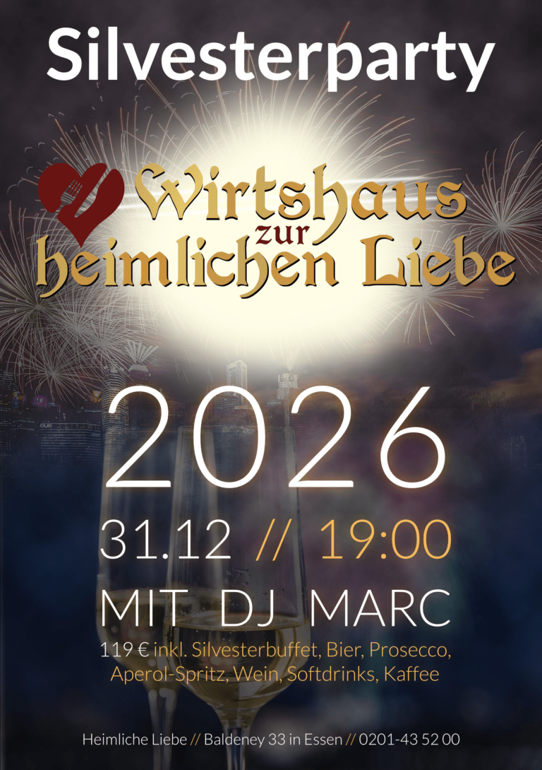Silvesterparty 2026 mit DJ Marc Nolte in der heimlichen Liebe