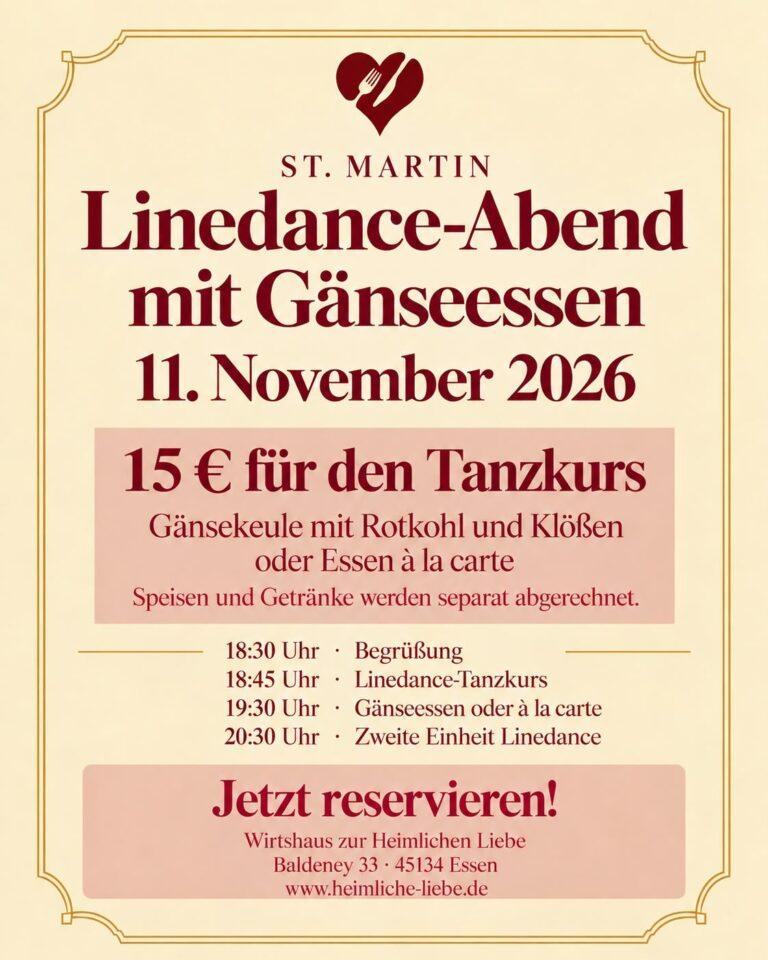 Linedance 11. November mit Gänseessen